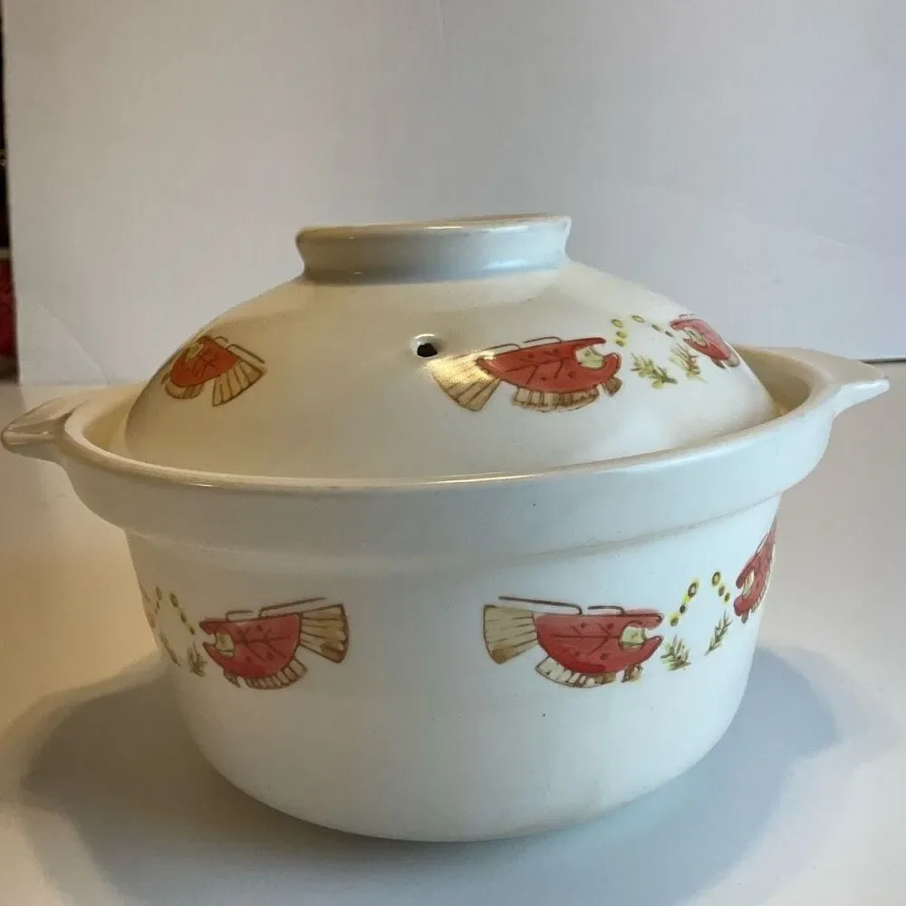 Myland Earthenware Chinese Sandpot Casserole Cooking. Vintage